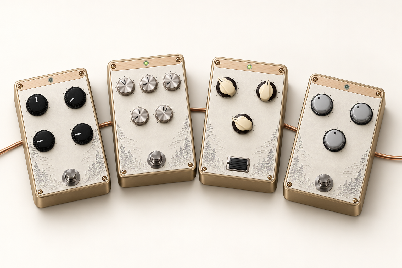 APOLLO gate, compressor, boost and overdrive pedals arranged in signal order